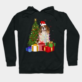 Cavalier King Charles Spaniel Christmas Tree Santa Hat Funny Xmas Gift Dog T-Shirt Hoodie